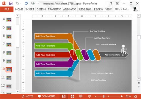 Animated Flow Chart Powerpoint Template