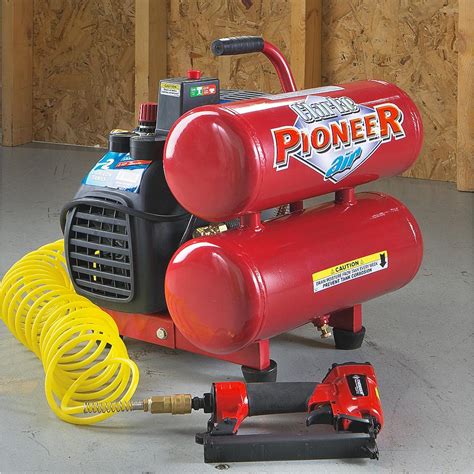 Clarke® 2 Hp 4 Gallon Twin Tank Air Compressor 166677 Garage