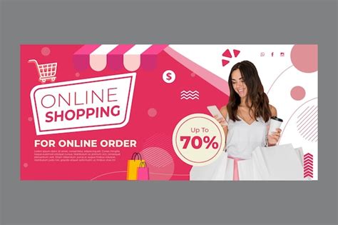 Free Vector Online Shopping Banner Template