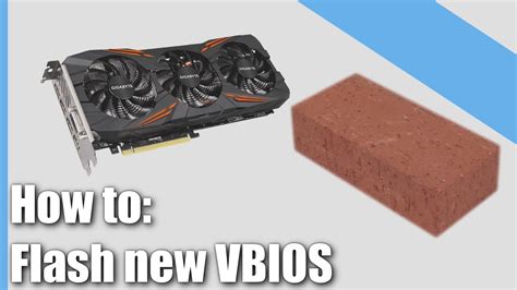How To Fix Your Bricked Gpu How To Flash Your Nvidia Gpu Vbios Video