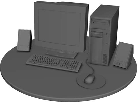Computer Pc 3d Model 3d Cad Browser
