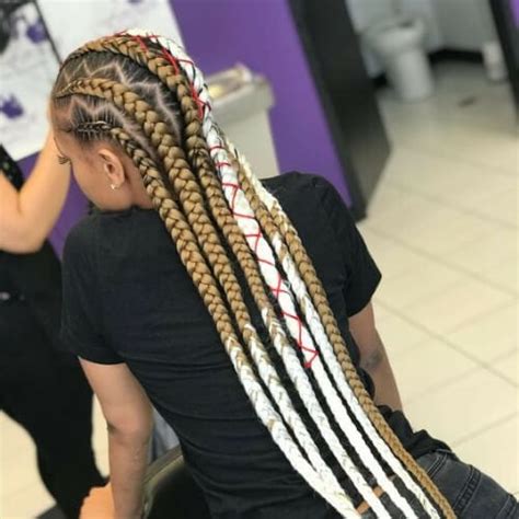 Hair weaving is the science of addition of hair to the scalp by weaving or braiding of human hair or synthetic hair. 50 Creative & Colorful Braid Hairstyles with Weave | All ...