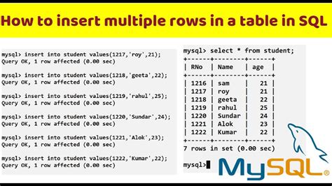How To Insert Multiple Rows In A Table In Excel Printable Templates