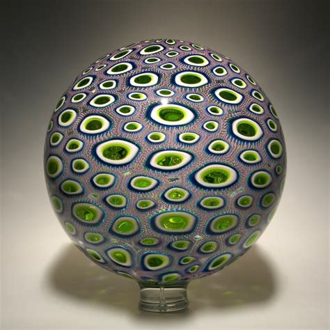 Amethyst Lime And Aqua Sphere By David Patchen From Patchen S Series Of Large Clear Glass