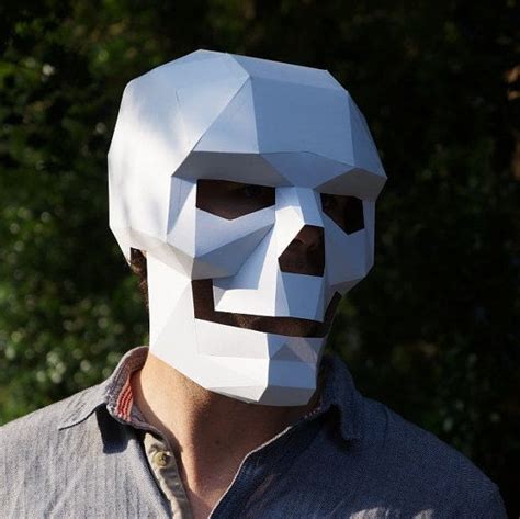 Skull Papercraft Mask Template Etsy In 2021 Paper Mask Skull Mask