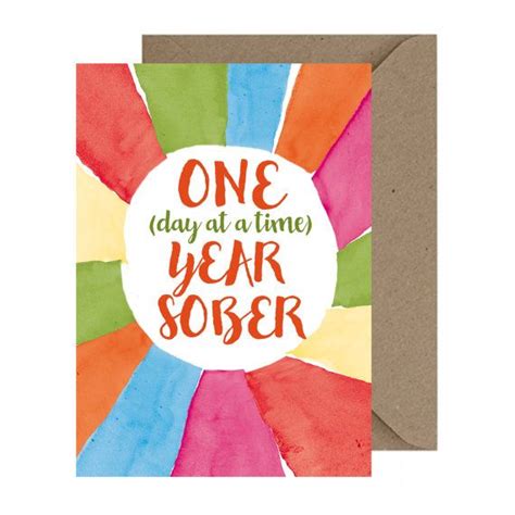 sobriety birthday card sobriety anniversary aa birthday card 12 step recovery card one day