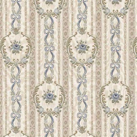 Beautiful Blue Shabby Chic Vintage Original 70s Sweet Floral Wallpaper