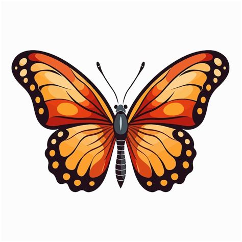 Premium Vector Monarch Butterfly Vector Illustration Clipart