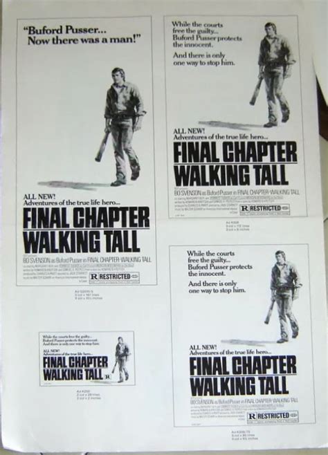 Pressbook Final Chapter Walking Tall Released Aug Starring Bo Svenson Lurene Tuttle