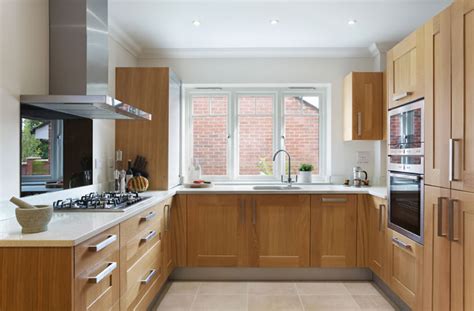 Oak is usually a shade of lighter brown. Handmade Kitchens Hertfordshire Bespoke Kitchens