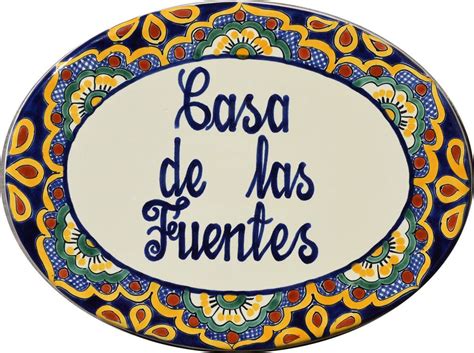 Mexican Ceramic Talavera Custom Wall House Address Plaque 11 Ebay