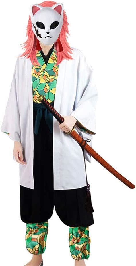 Cosplay Demon Slayer Kimetsu No Yaiba Sabito Party Costume Kimono Set Amazon Ca Clothing