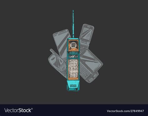 Mobile Phone Evolution Royalty Free Vector Image