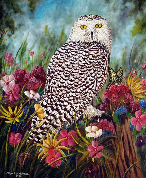 Snowy Owl Painting By David G Paul Fine Art America