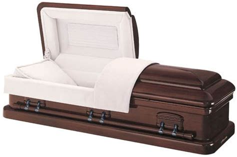 Elegant Mahogany Casket With Velvet Lining