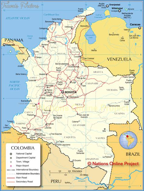 Bogota Map Travelsfinderscom