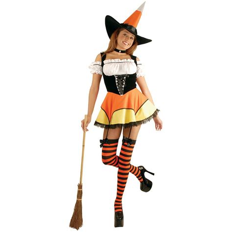 Candy Corn Witch Adult Costume Small