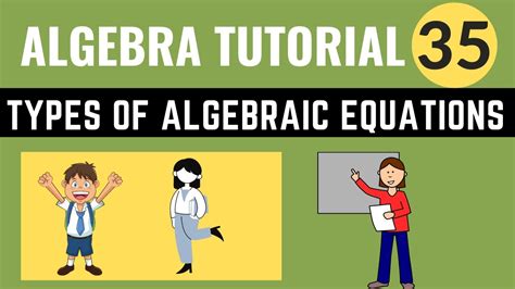 types of algebraic equations youtube