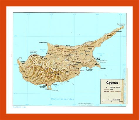 Political And Administrative Map Of Cyprus 1980 Maps Of Cyprus