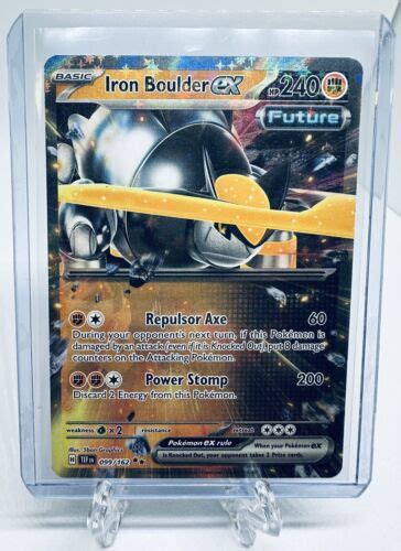 Iron Boulder Ex 099162 Temporal Forces Double Rare Pokemon Ebay