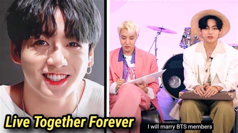 When Taehyung Said I Will Marry Bts Members Youtube