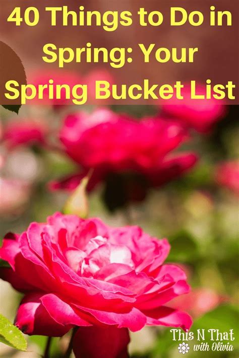 40 Things To Do In Spring Your Spring Bucket List Springfever And