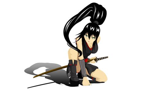 Anime Ninja Girl Vector Art By Gsuryaasmara On Deviantart
