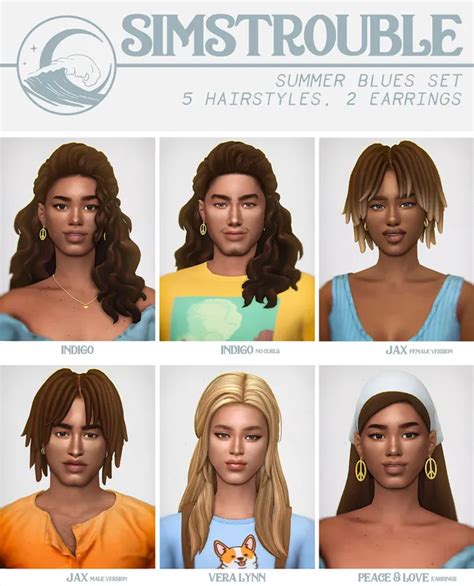 Summer Blues Set By Simstrouble Adults Mysims4mods