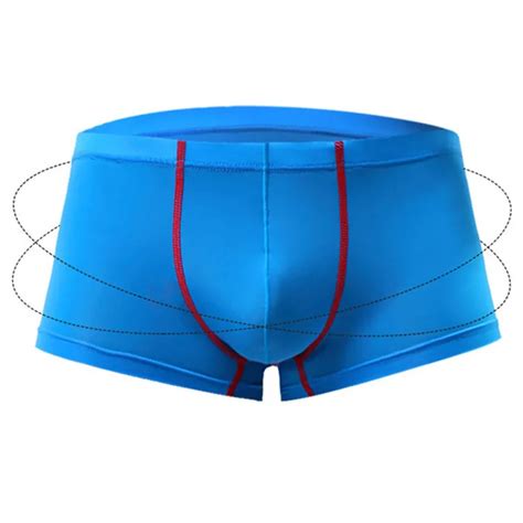 men s breathable ice silk boxers shorts trunks man sexy penis pouch panties underpants male soft