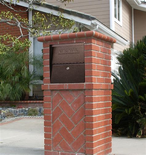 High Security Locking Column Mailbox Insert Brick Columns Brick