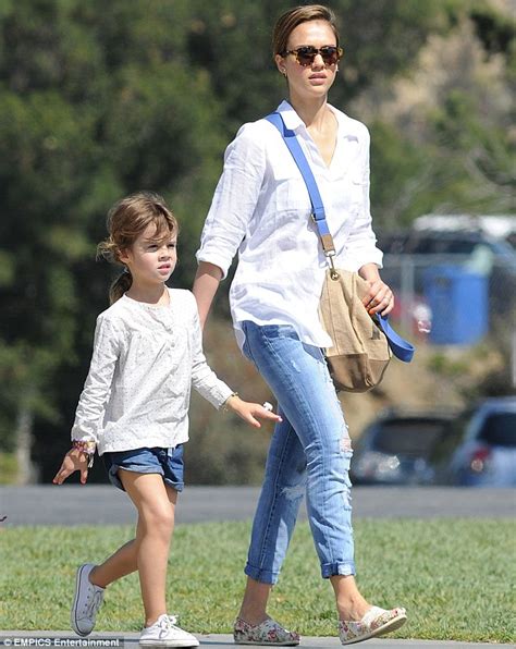 Jessica Albas Daughter Honor Is The Spitting Image Of Her As They Dress In Denim And White
