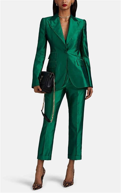 Female 2piece Emerald Green Blazer Suit Set Etsy