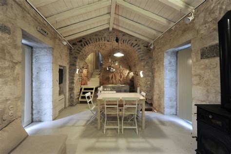 At a greek island home designed by decorator mark gaudette and architect torsten bessel, the dining room's away from the main house of a greek island getaway designed by torsten bessel and mark a cool palette of gray and white defines the interior spaces. Historical Stone Building In Greece Transformed Into ...
