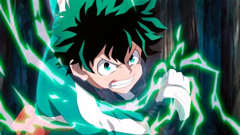 Download 2560x1440 Wallpaper Izuku Midoriya Angry Anime Boy Art
