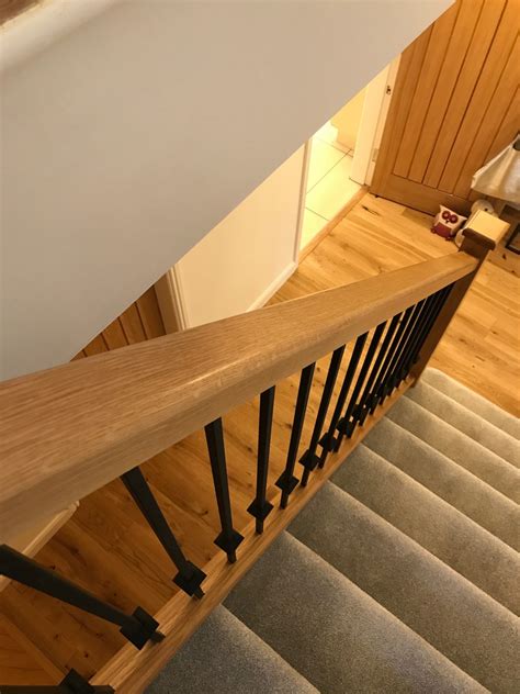 Oak Staircase Metal Spindles Edwards And Hampson
