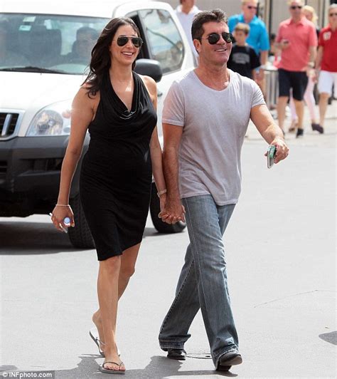 simon cowell kisses pregnant lover lauren silverman as they take stroll in st tropez daily