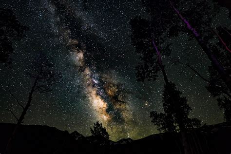 Milky Way Galaxy Starry Sky Stars Night Hd Wallpaper Wallpaper Flare