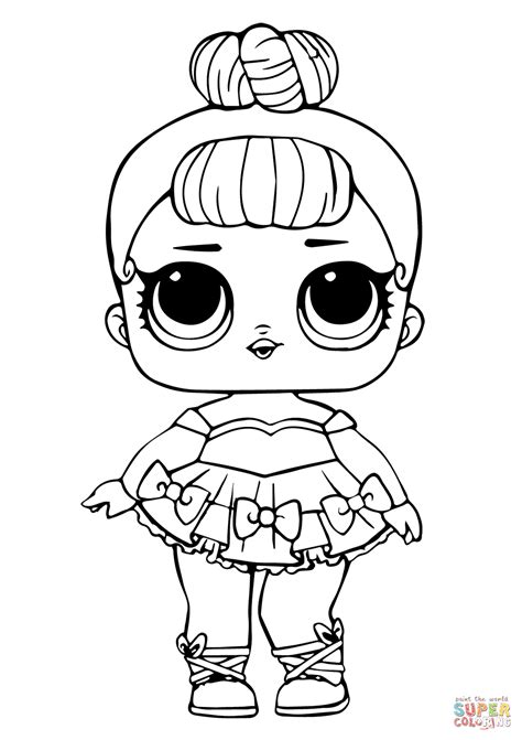 Lol Doll Miss Baby Glitter Coloring Page Free Printable Coloring Pages