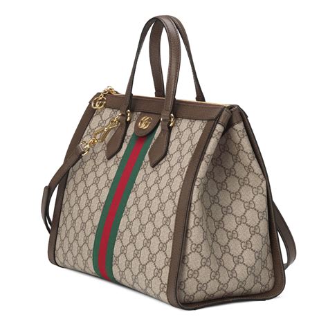 Gucci Synthetic Ophidia Gg Medium Tote Bag In Beige Natural Lyst
