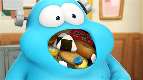 Funny Animated Cartoon Spookiz Frankie Cant Stop Eating Junk Food 스푸