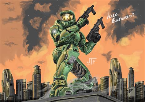 Classic Halo 2 Cover Art By Thehaloenthusiast Halo
