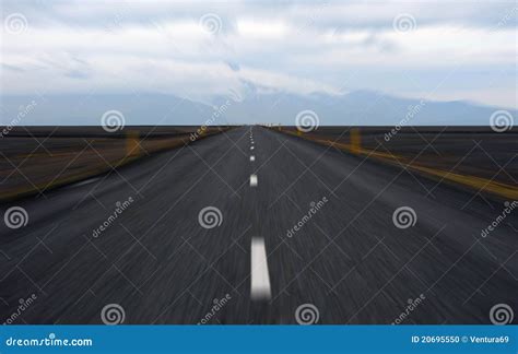 High Speed On The Road Stock Photo Image Of Drive Cloudy 20695550