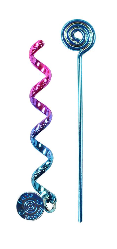 Hair Twister Blue Rainbow 2 Metal Spiral Hair Wrap Hair Twisters