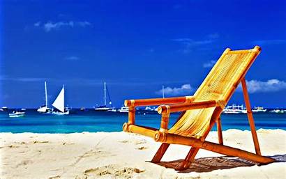 Beach Wallpapers Summer Chair Desktop Vacation Summertime