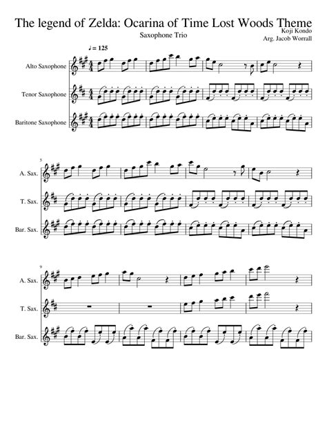 The Legend Of Zelda Ocarina Of Time Lost Woods Theme Sheet Music