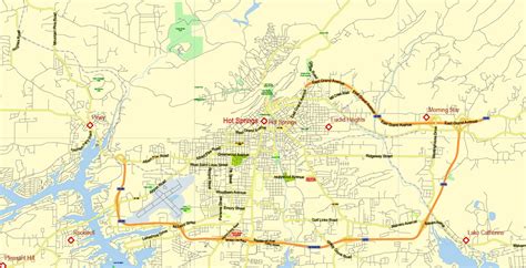 Arkansas Us Pdf Map Vector Exact State Plan High Detailed