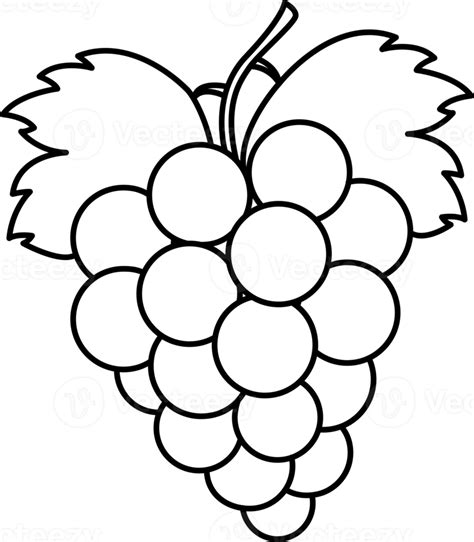 Grape Outline Hand Drawn 20695715 Png