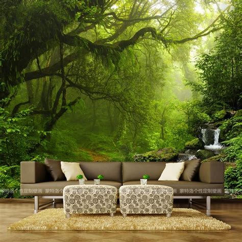 50 3d Stereoscopic Large Murals Forest Landscape 3d Wallpaper Mural