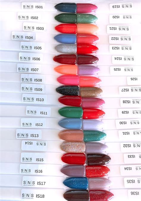 Sns Dipping Powder Color Chart