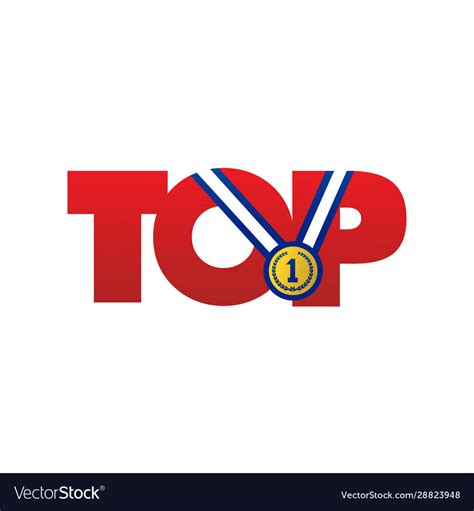 Top Logo Design Icon Word Royalty Free Vector Image